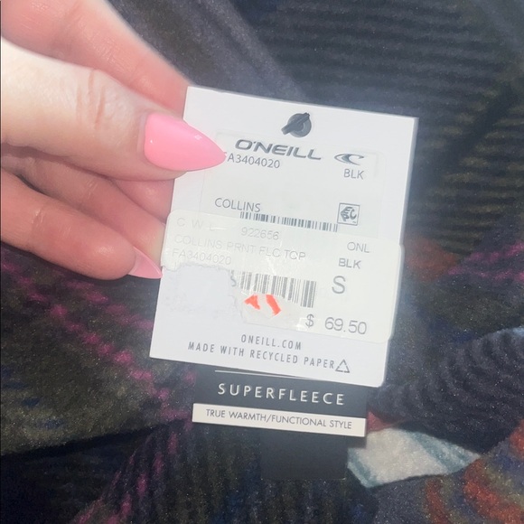 NWT O'Neill Collin's Print Fleece MSRP $70 - Picture 3 of 3